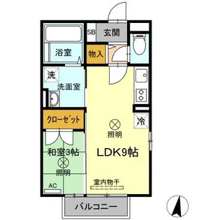 グランドソレイユ A棟【2階】の間取り