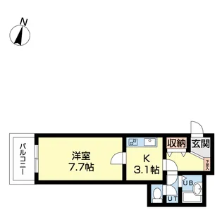 ミリューヴィラージュ【3階】の間取り