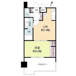 レジディア博多II【14階】の間取り