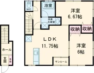 キャッスル雅 弐番館【2階】の間取り