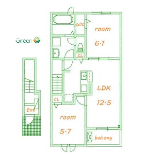 カフア テラス【2階】の間取り