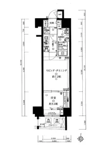プレミアム三ノ輪【6階】の間取り