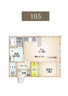 グランドゥールII【1階】の間取り