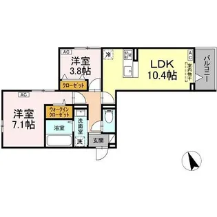 アリエム【1階】の間取り