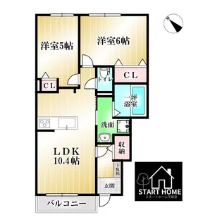 メイプレーヌD【1階】の間取り