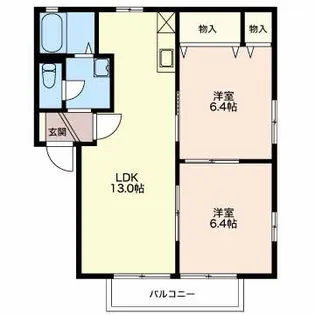 シャーメゾンランブルA【2階】の間取り
