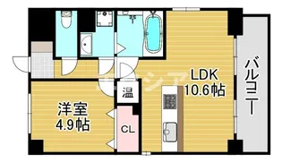 メゾンクラウン鷺洲【6階】の間取り