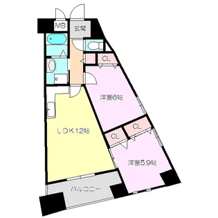エフズフォートレス【3階】の間取り