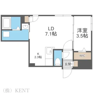 CHIARO SAPPORO(キアロサッポロ)【3階】の間取り