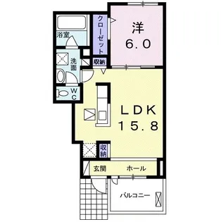 カーサ ソヨカ【1階】の間取り