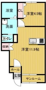 Tiara Shinkurashiki B【1階】の間取り