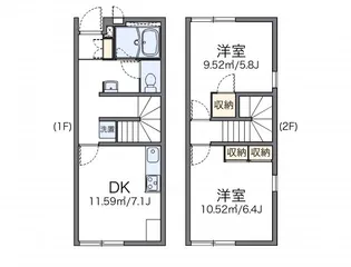 レオパレスプリメーラ深見の間取り