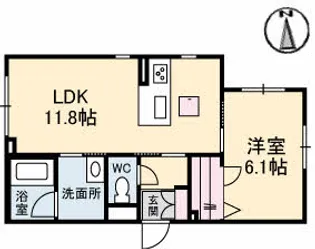 MOA津倉町【1階】の間取り