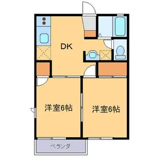 ボナール千吉良【2階】の間取り