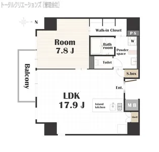 クレグラン天満【9階】の間取り