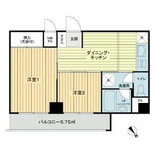 ニックハイム鶴見中央ビル【7階】の間取り