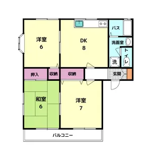 サニーコートB【2階】の間取り