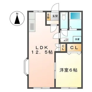 リバティー鈴木【2階】の間取り