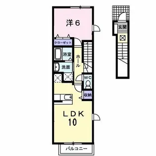 メゾンドフォルテB【2階】の間取り