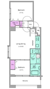 レジディア島津山【12階】の間取り