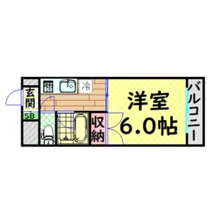 東洋プラザ泉尾【6階】の間取り