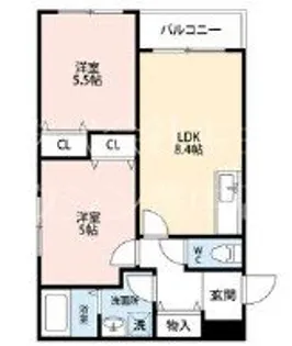 クレセル利倉東II【1階】の間取り