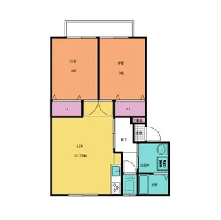 ラ・メゾン桑木場【1階】の間取り