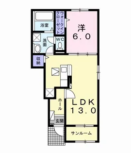 ルパラディ【1階】の間取り