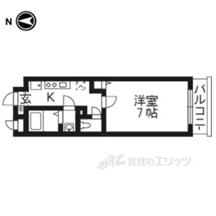 グリシーヌ京都西院【2階】の間取り