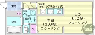 メリディアン川平四番館【1階】の間取り