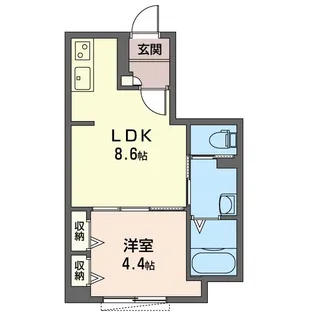 エバーグリーン【2階】の間取り