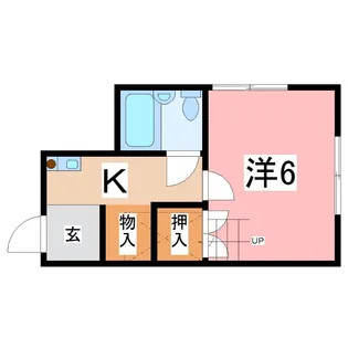 信開セルーラ春日【2階】の間取り