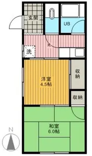 浅利ハイツ【1階】の間取り