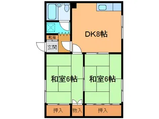喜多ハイツ【2階】の間取り