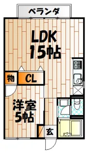 プレジール・イトー【1階】の間取り
