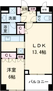 スペーシア三軒茶屋弐番館【4階】の間取り