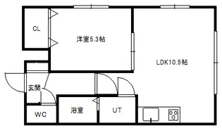 グランメール北1条【4階】の間取り