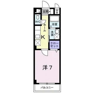 カーサ カトルセM【1階】の間取り
