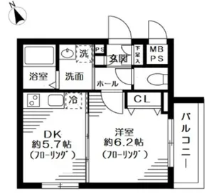 グリーニエ西新宿参番館【2階】の間取り