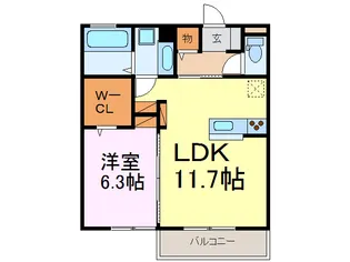 ハピネス【1階】の間取り