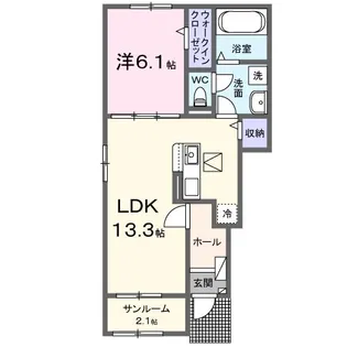 ベニバラード・岩畠【1階】の間取り