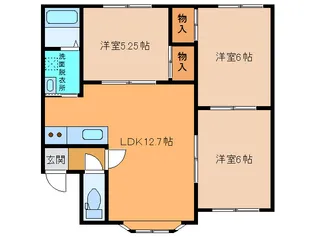 アートヒルズI【1階】の間取り