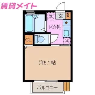 コーポ八幡【2階】の間取り