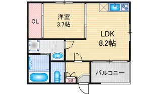 ハーモニーテラス瑠璃光町【3階】の間取り