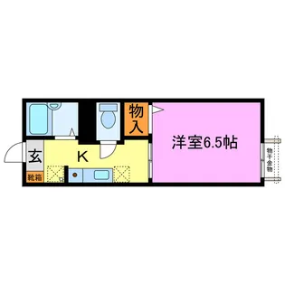 ラスチェ喜多A・B【1階】の間取り