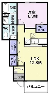ベルク プラッツB【1階】の間取り