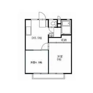 釜井ハイツC【2階】の間取り