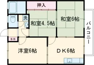 ハイツタケナカB棟【1階】の間取り
