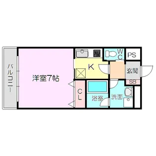 アーバンフラッツ西中島【9階】の間取り