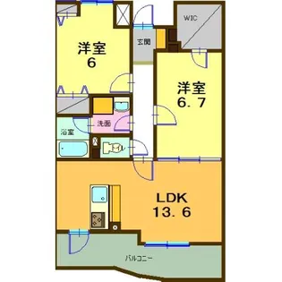 リバーパーク桜堤【2階】の間取り